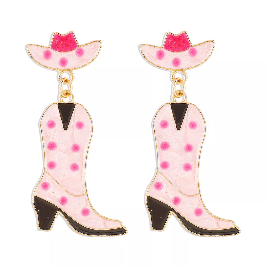 Cowboy Boot Dangle Earrings
