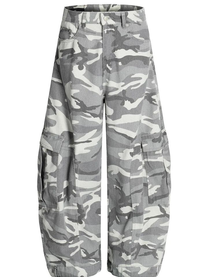 Men's Camo Cargo Wide Leg Jeans