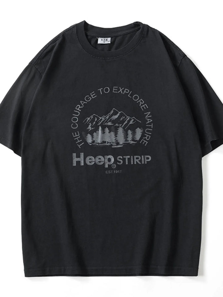 Men's Plus Size Round Neck Half Sleeve T-Shirt