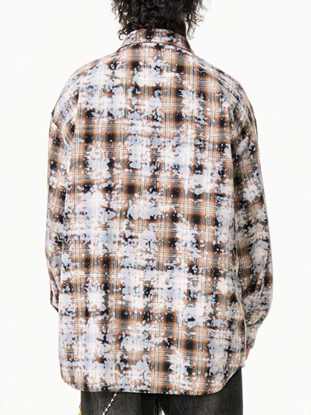 Men's Plus Size Plaid Button Up Long Sleeve Shirt