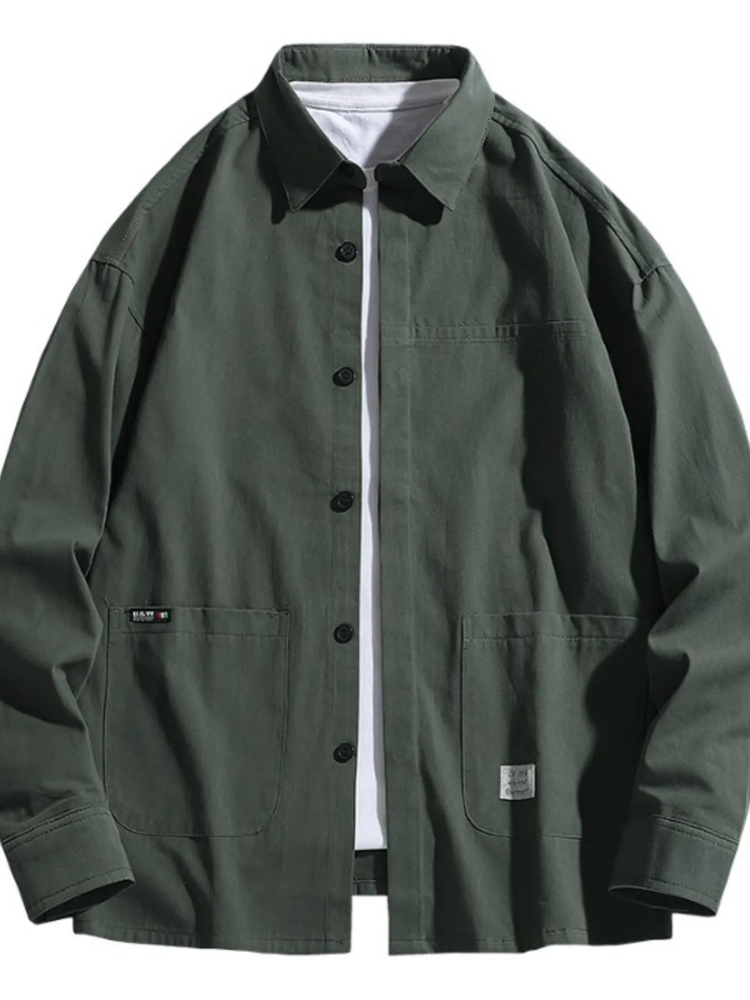 Men's Plus Size Button Up Long Sleeve Shirt