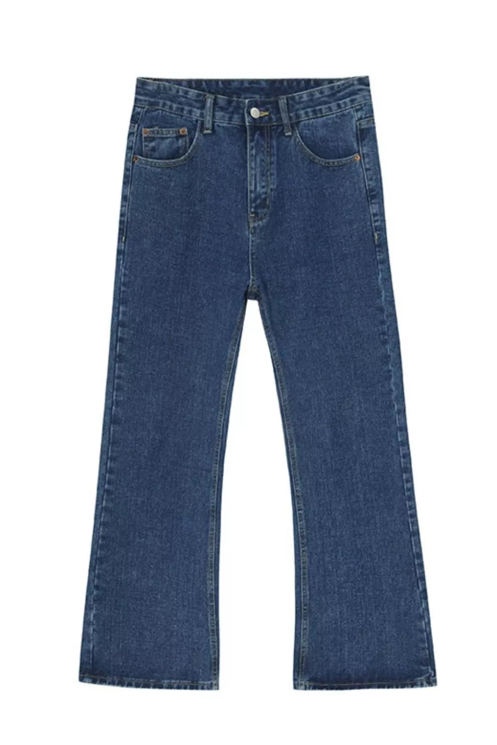 Men's Vintage Wash Straight Leg Jeans with Pockets