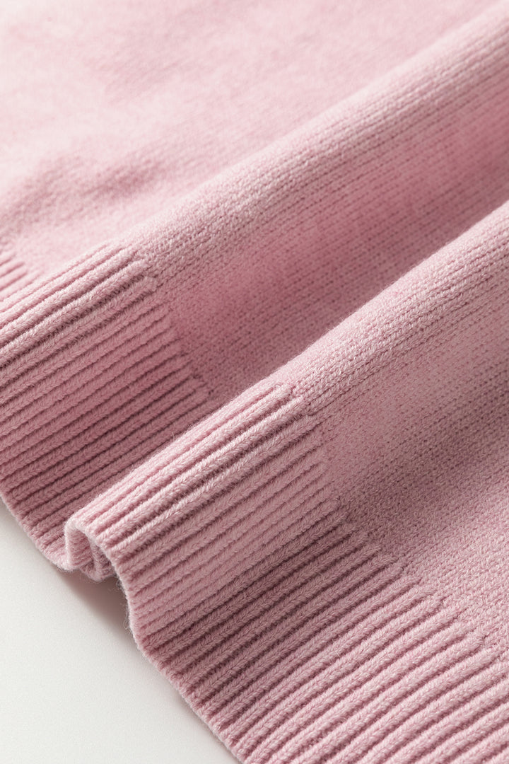 Pink Corded Love Script Graphic Baggy Sweater