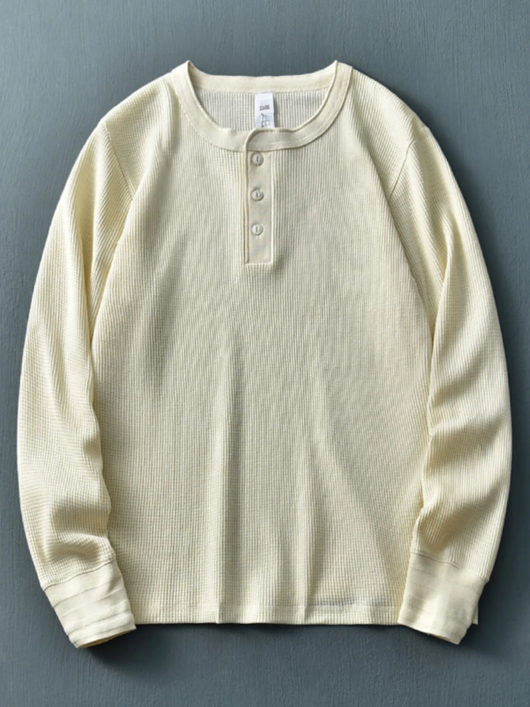 Men's Plus Size Button Detail Long Sleeve T-Shirt
