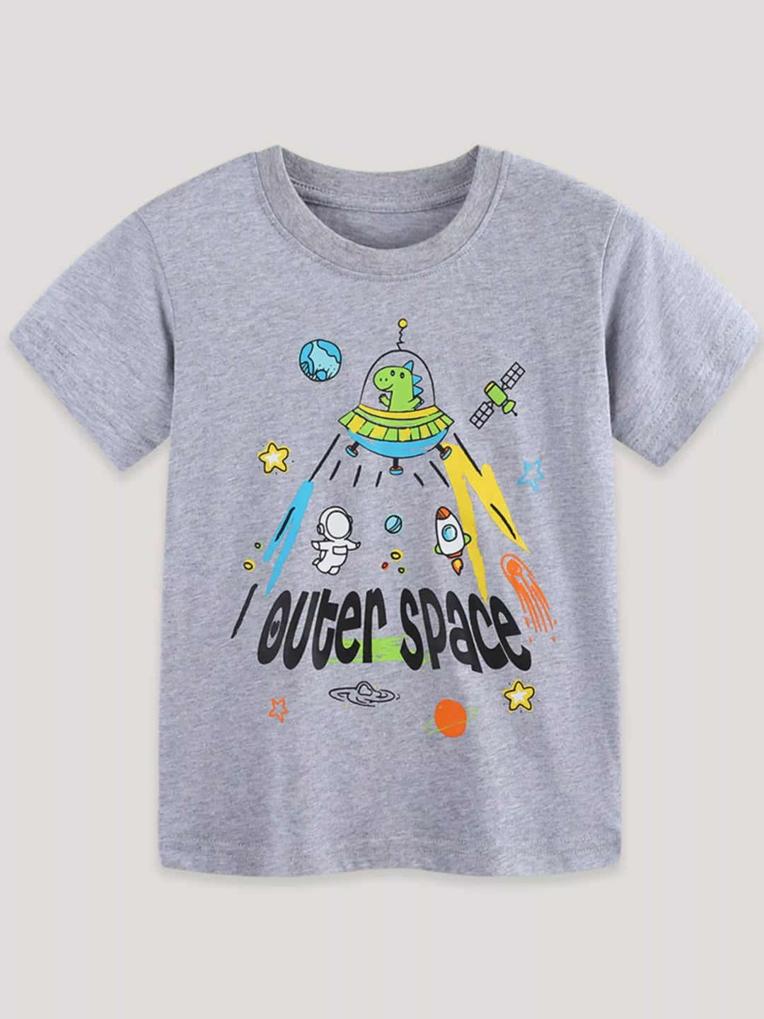 Children's Outer Space Graphic Short Sleeve T-Shirt