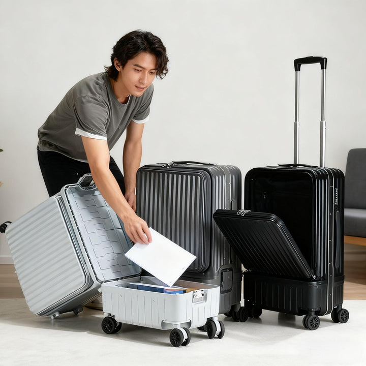 Multifunctional Side-opening High-capacity Suitcase With Dry-wet Separation And An Aluminum Frame