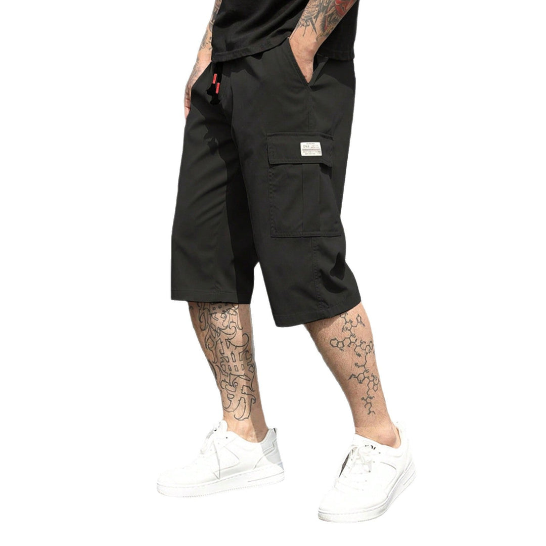 New Summer Thin American-Style Minimalist Casual Mens Cropped Trousers