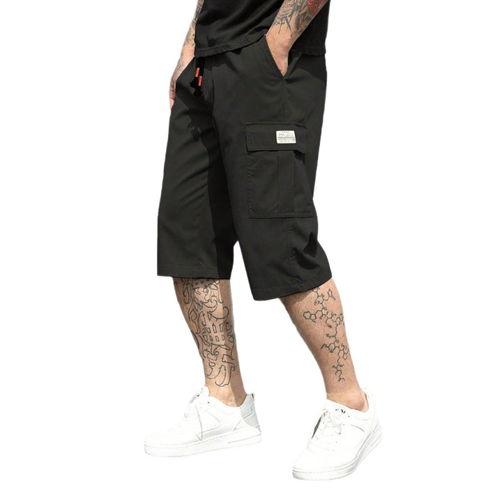 New Summer Thin American-Style Minimalist Casual Mens Cropped Trousers
