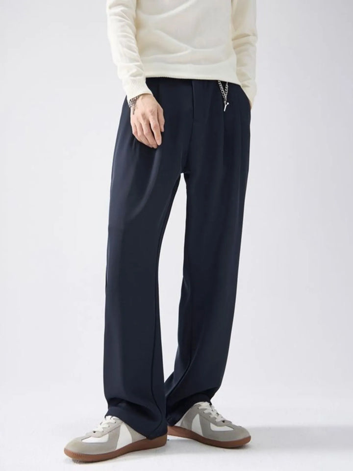 Men's Full Size Drawstring Wide Leg Pants with Pockets Plus Size
