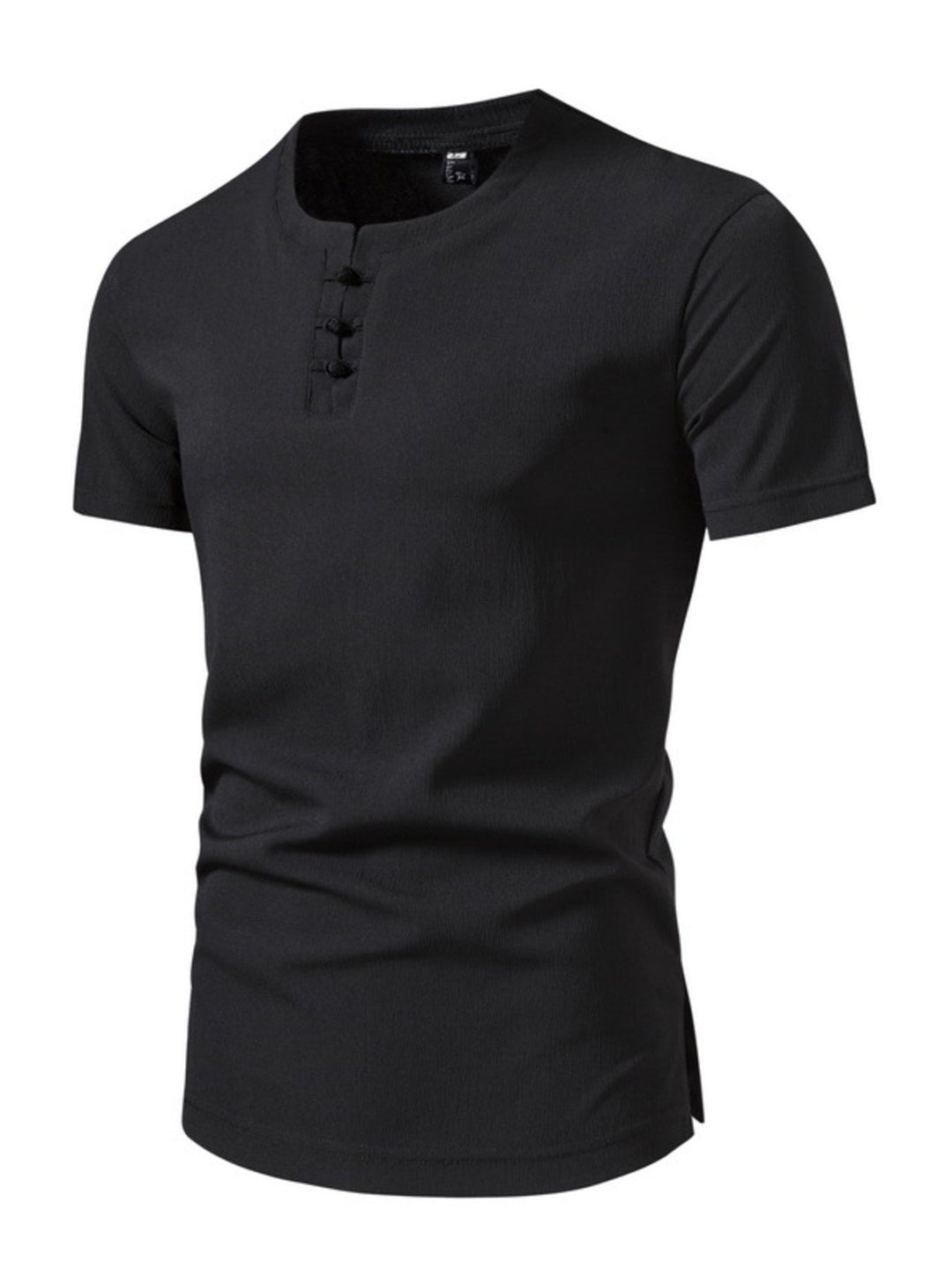 Men's Plus Size Casual Button Henley T-Shirt