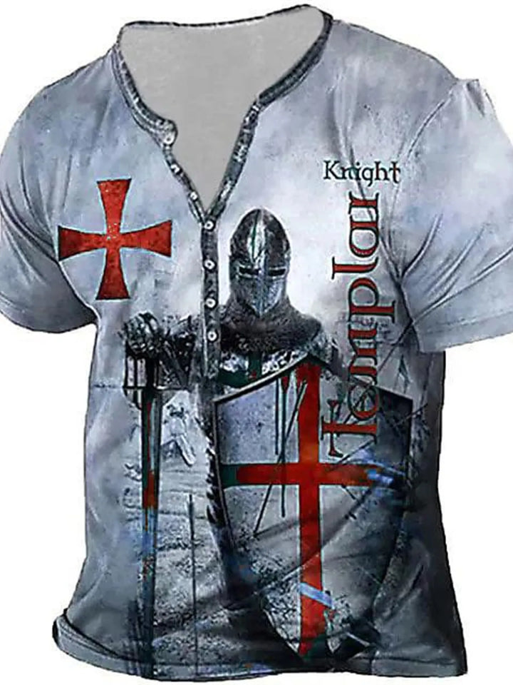 Men's Full Size Printed Short Sleeve T-Shirt Plus Size