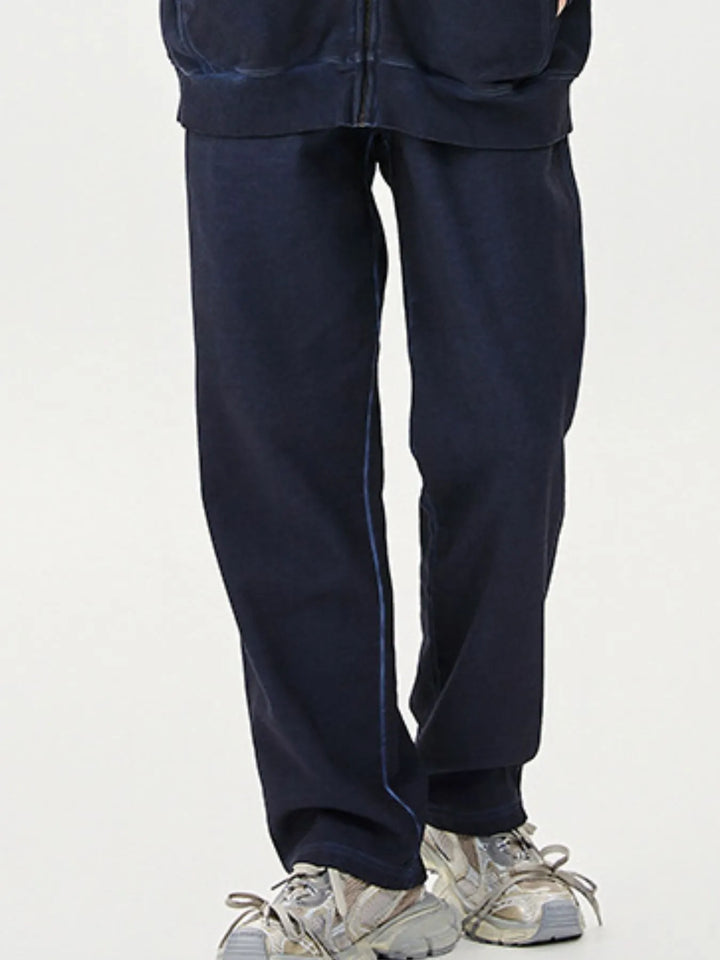 Men's Drawstring Washed Straight Sweatpants