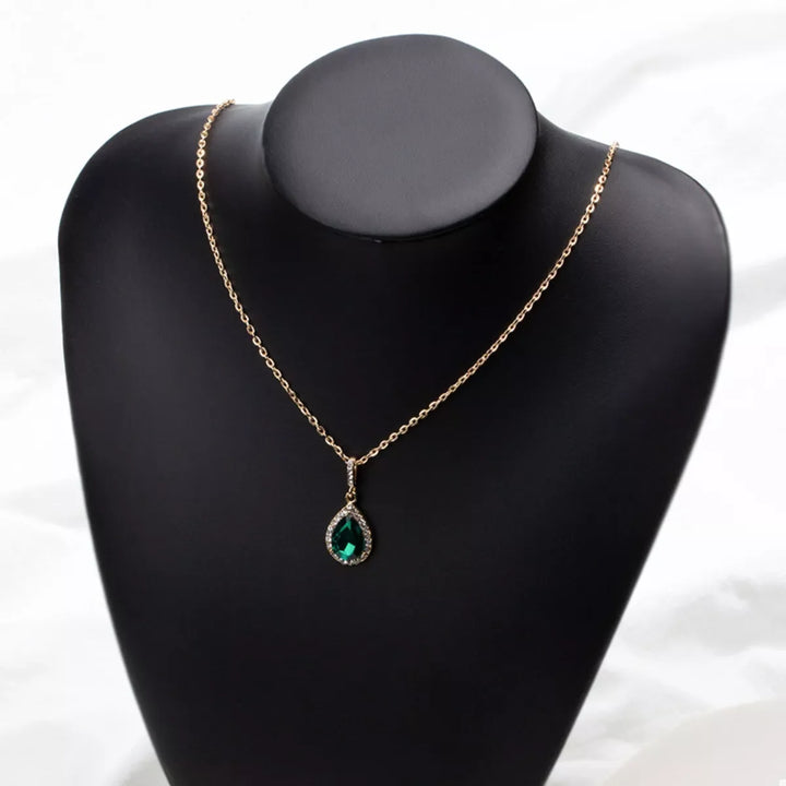 18K Gold-Plated Teardrop Pendant Necklace