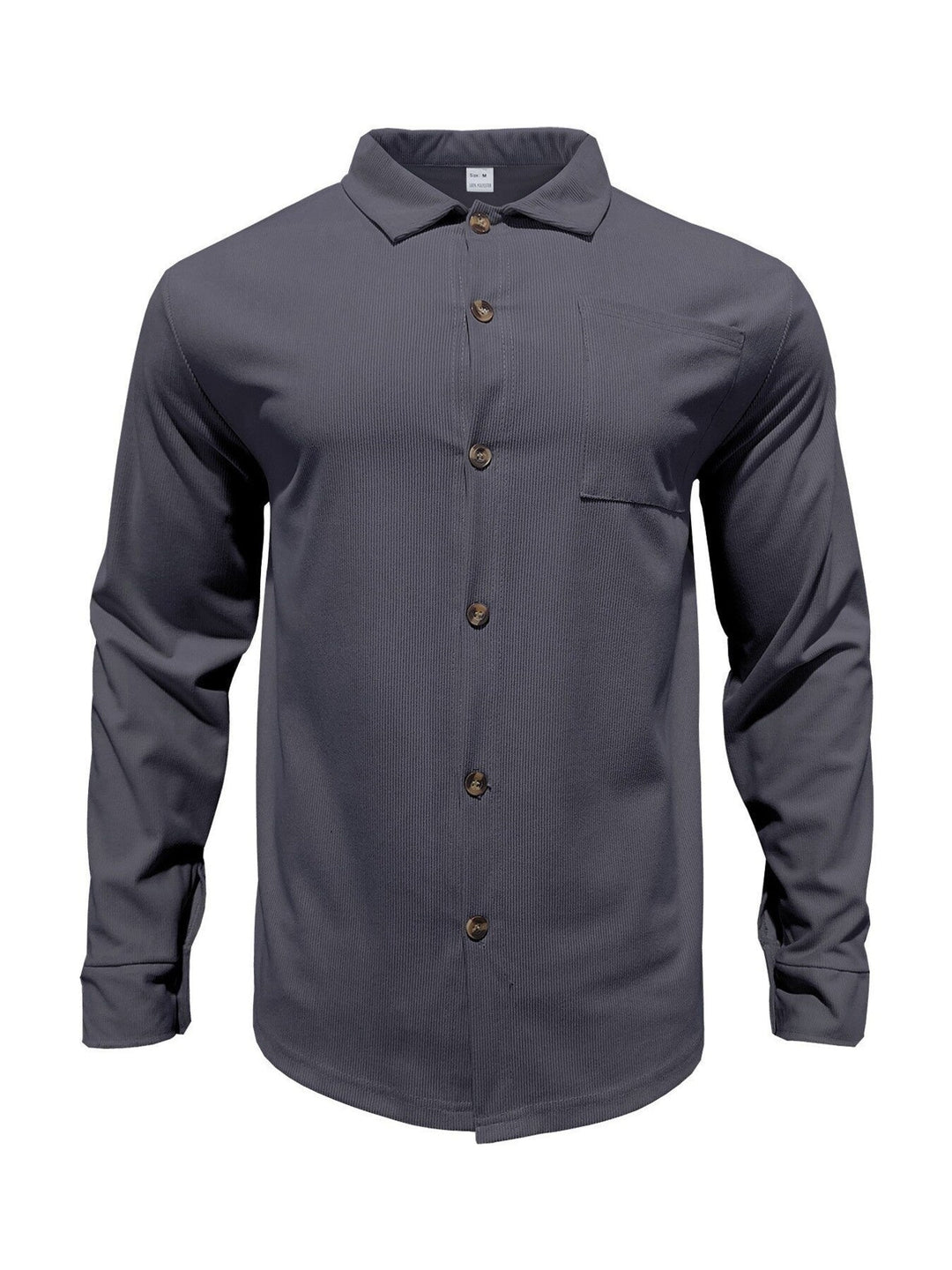 Men's Full Size Button Up Long Sleeve Shirt and Pants Set Plus Size