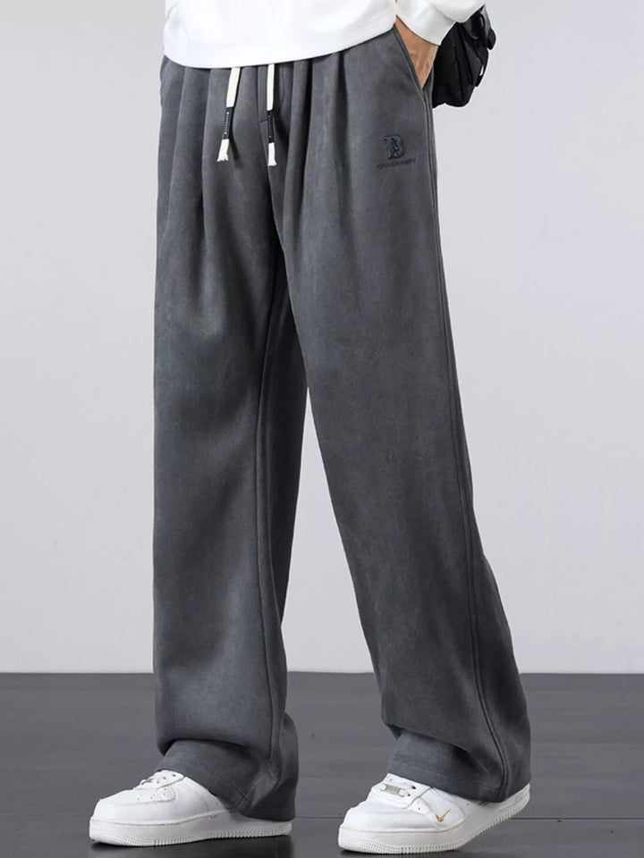 Men's Plus Size Casual Loose-Fit Drawstring Pants