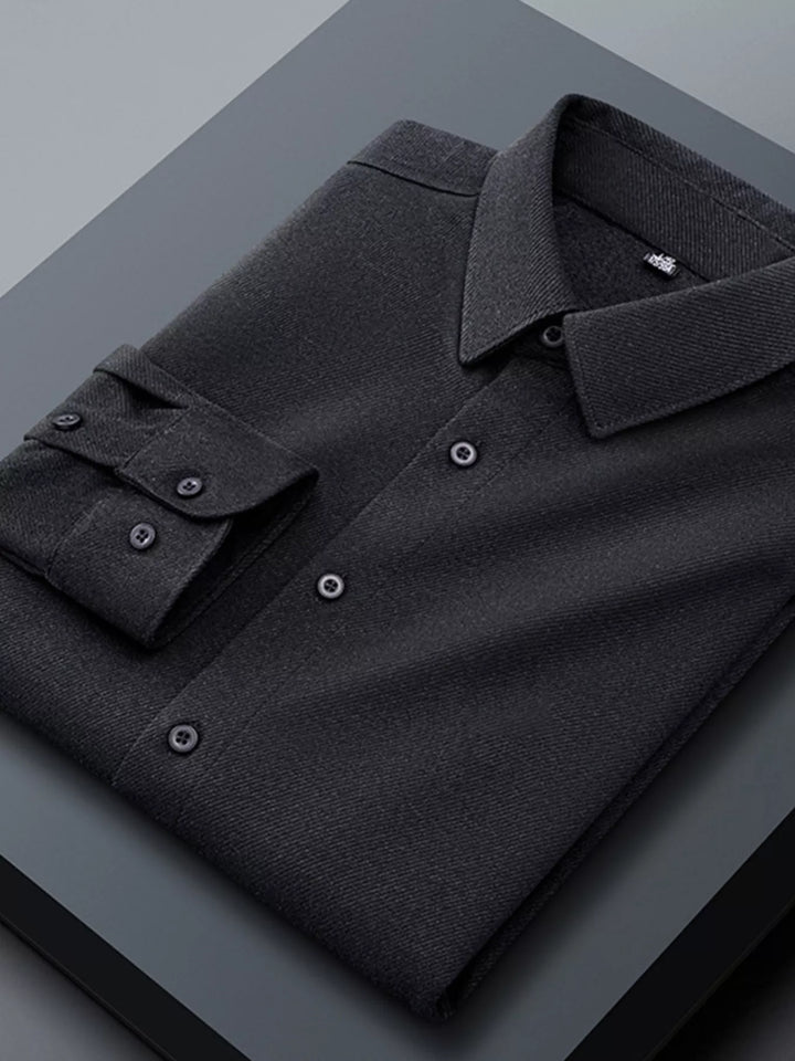 Men's Plus Size Casual Long Sleeve Button-Down Shirt