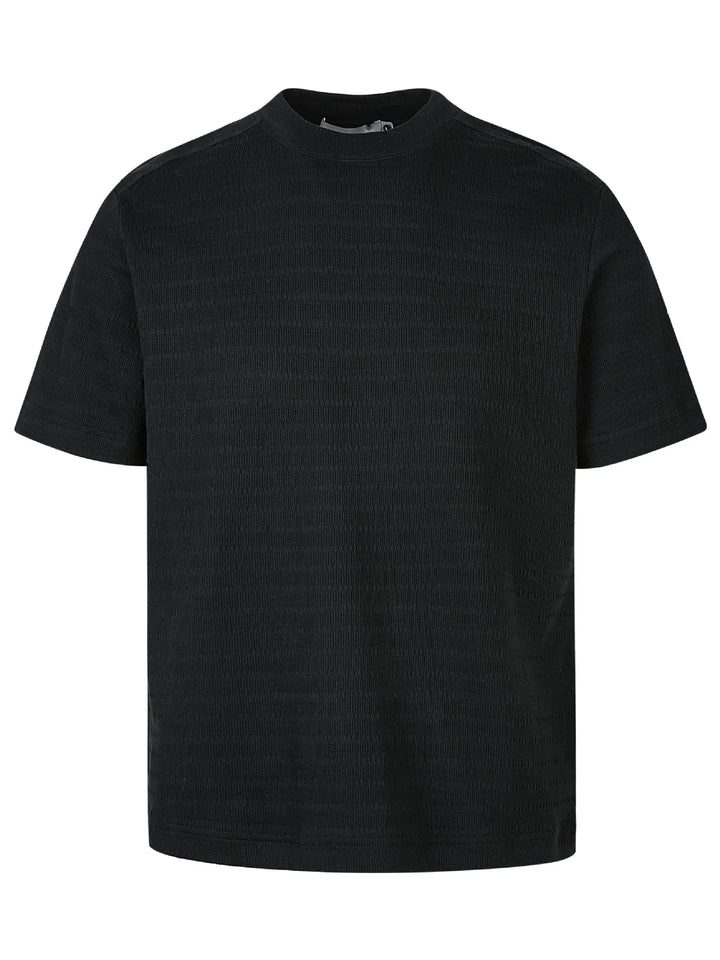 Men's Textured Knit Crew Neck T-Shirt