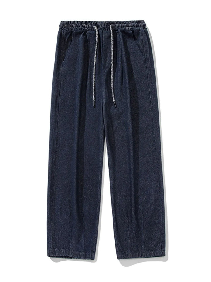 Men's Plus Size Drawstring Loose Fit Jeans