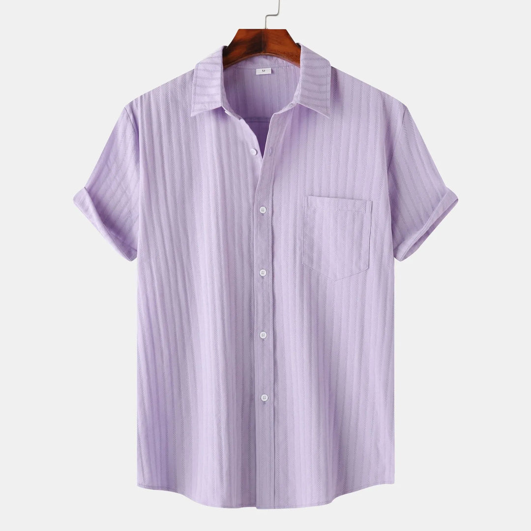 Men's Casual Short Sleeve Button Down Shirt