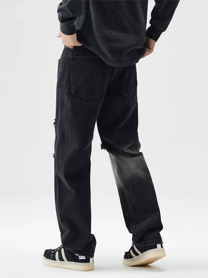 Men's Distressed Loose Fit Jeans