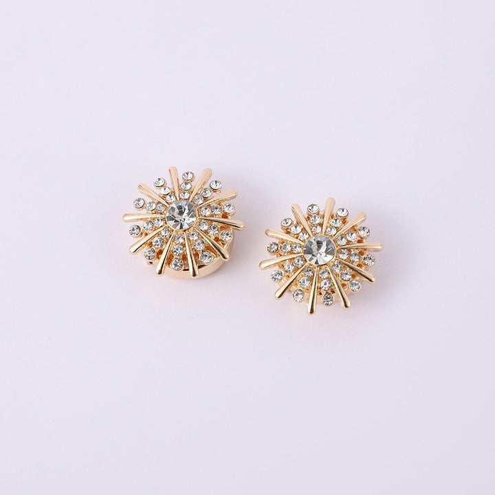 Simple Multi-style Inlaid Rhinestone Cufflinks