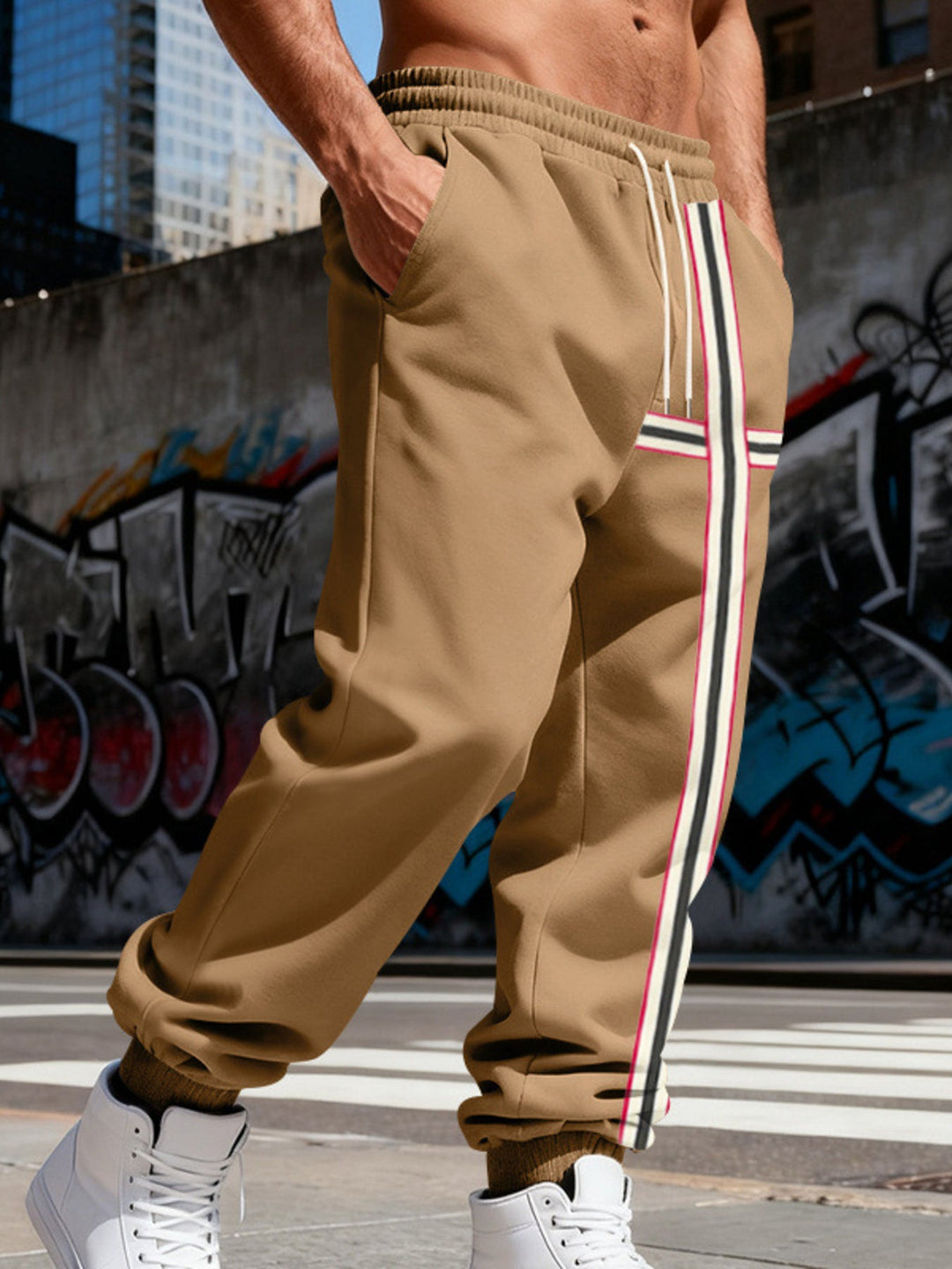 Men's Striped Casual Joggers