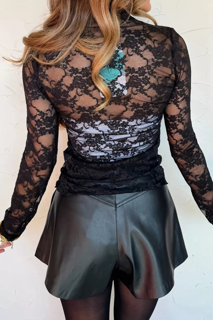 Floral Lace Long Sleeve Top