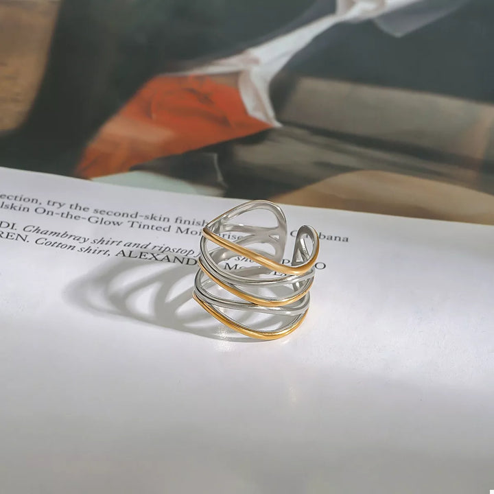 Two-Tone Open Ring