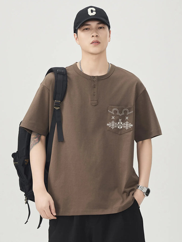 Men's Plus Size Round Neck Short Sleeve T-Shirt