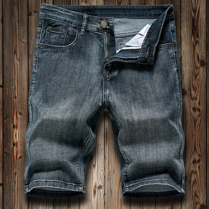 Summer Stretch Denim Shorts Mens Capri Pants