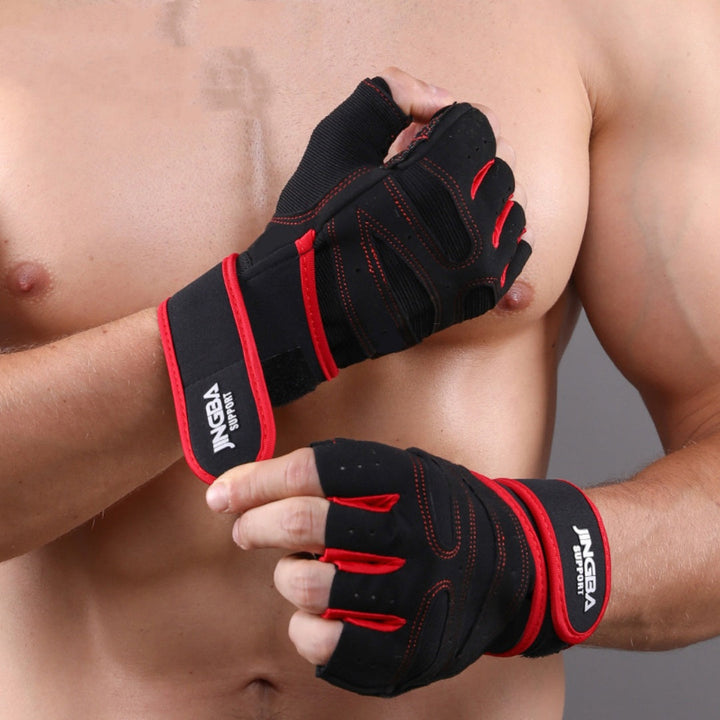 Men's Casual Cycling Outdoor Mountaineering Half Finger Gloves