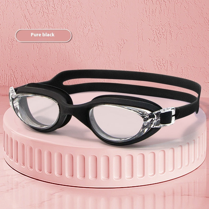 Plain Light Swimming Glasses HD Anti-fog Waterproof Professional Comfortable Big Frame Not Tight