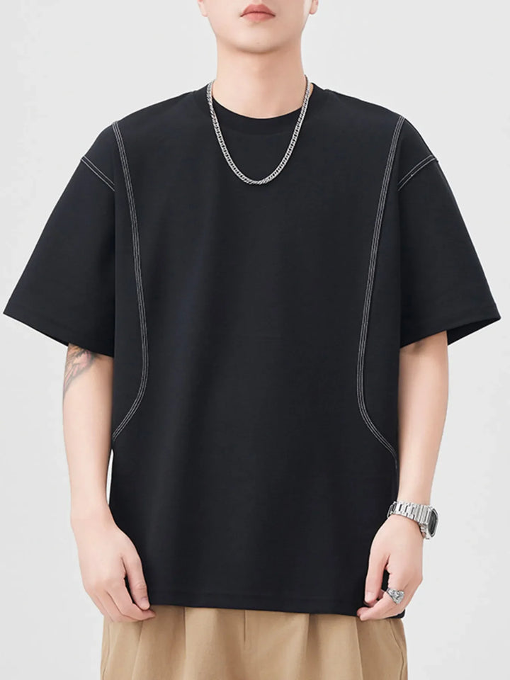 Men's Plus Size Round Neck Relaxed Fit T-Shirt