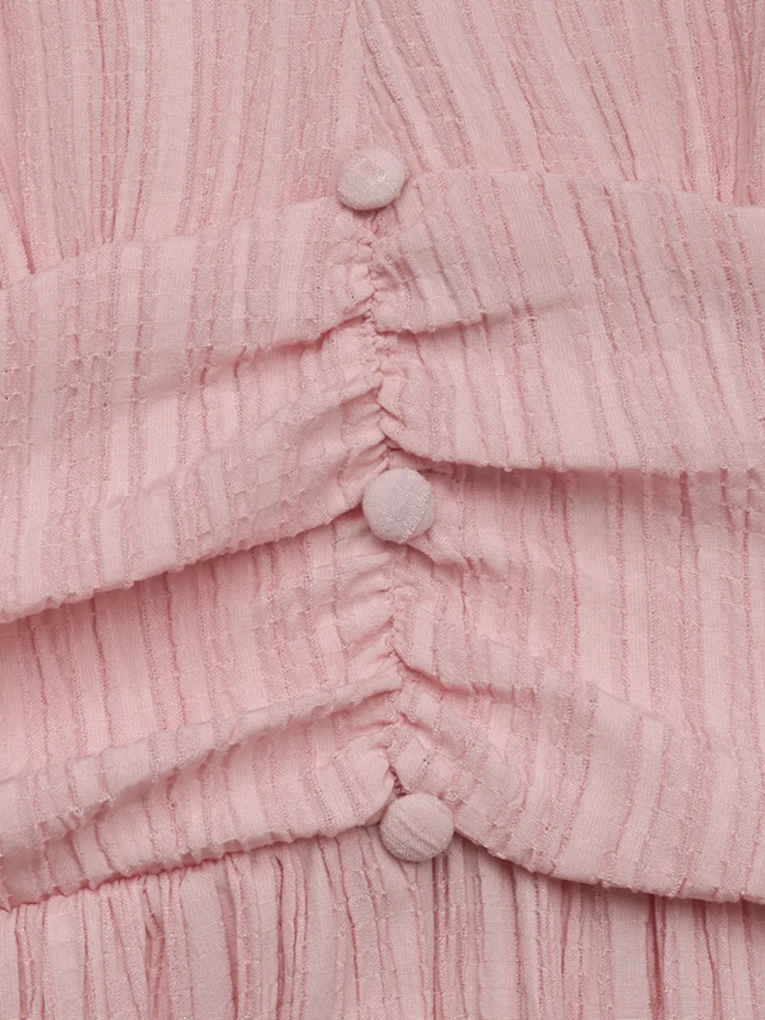 V-Neck Puff Sleeve Dress