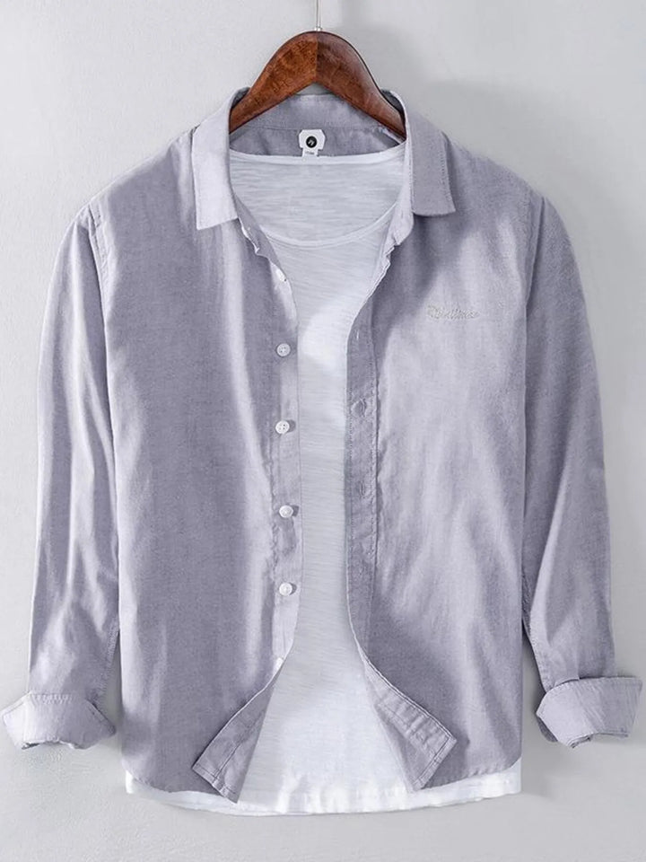 Men's Plus Size Button Up Long Sleeve Shirt