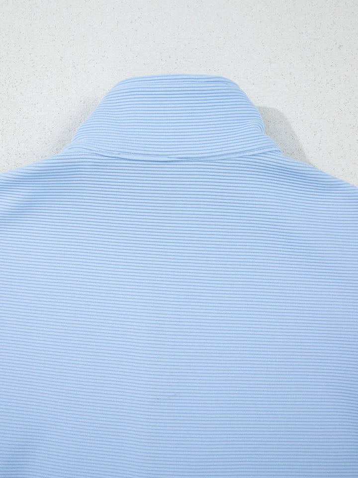 Half Zip Short Sleeve Polo and Shorts Set