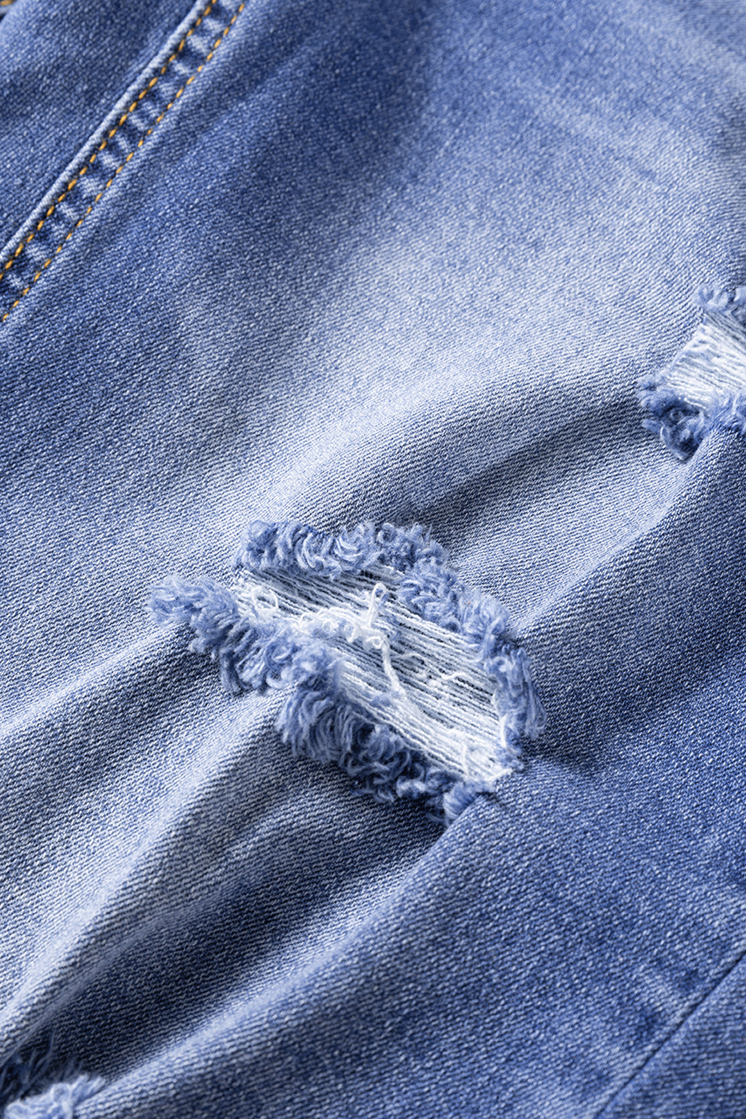 Myosotis Mid Rise Distressed Sneak Peek Straight Leg Jeans