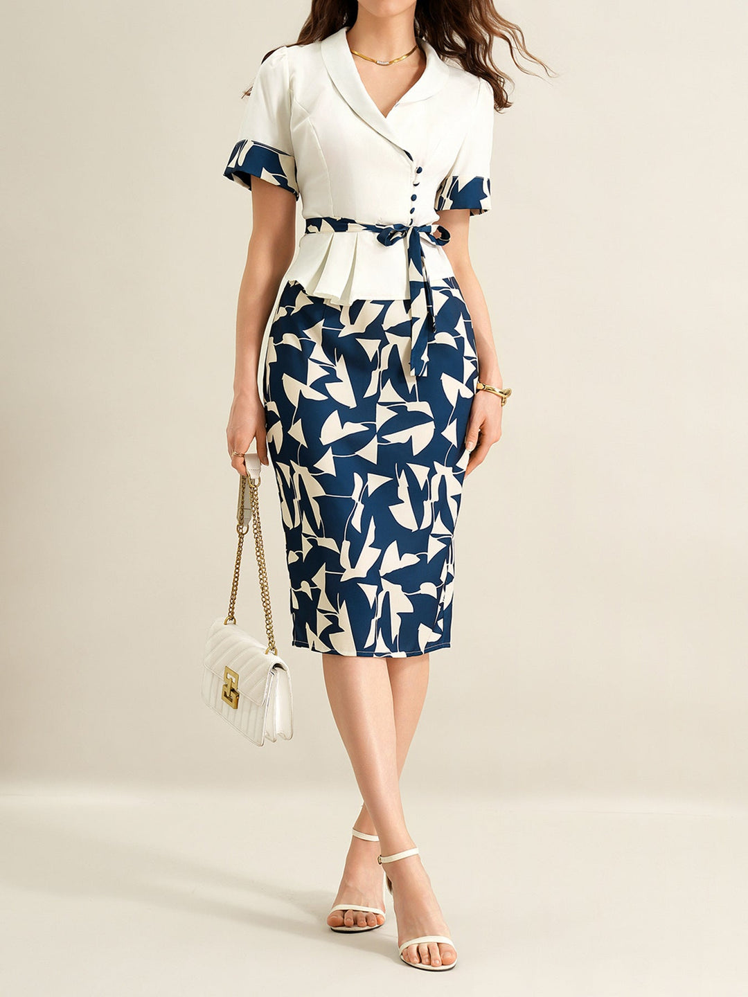 Short Sleeve Top and Skirt Set
