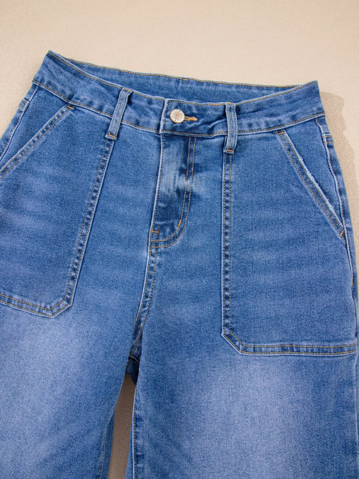 High-Waisted Wide Leg Flare Jeans