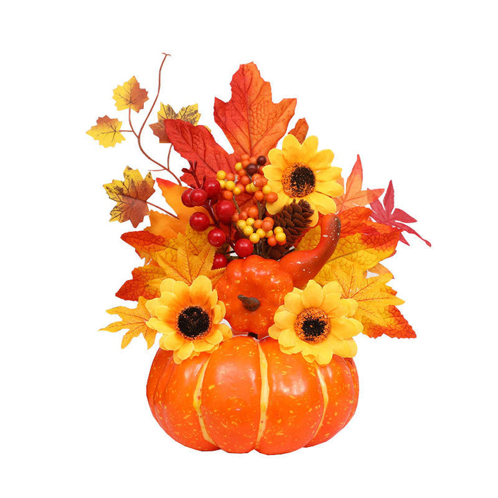 Halloween Autumn Decoration Sunflower Simulation Pumpkin Desktop Decoration