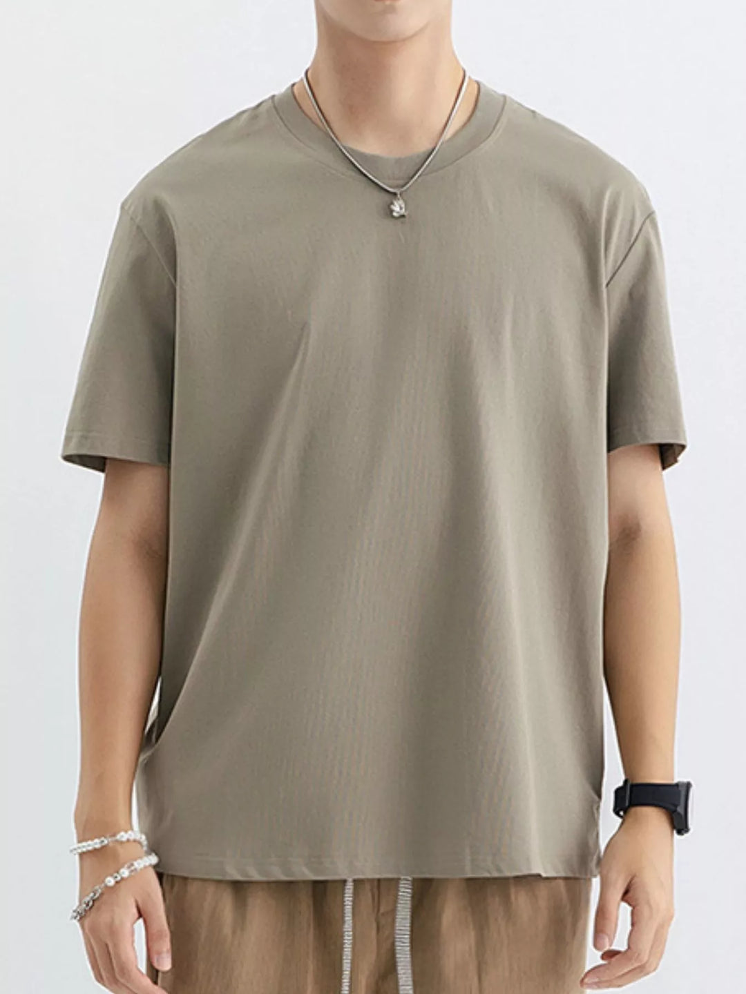 Men's Plus Size Casual Crew Neck T-Shirt