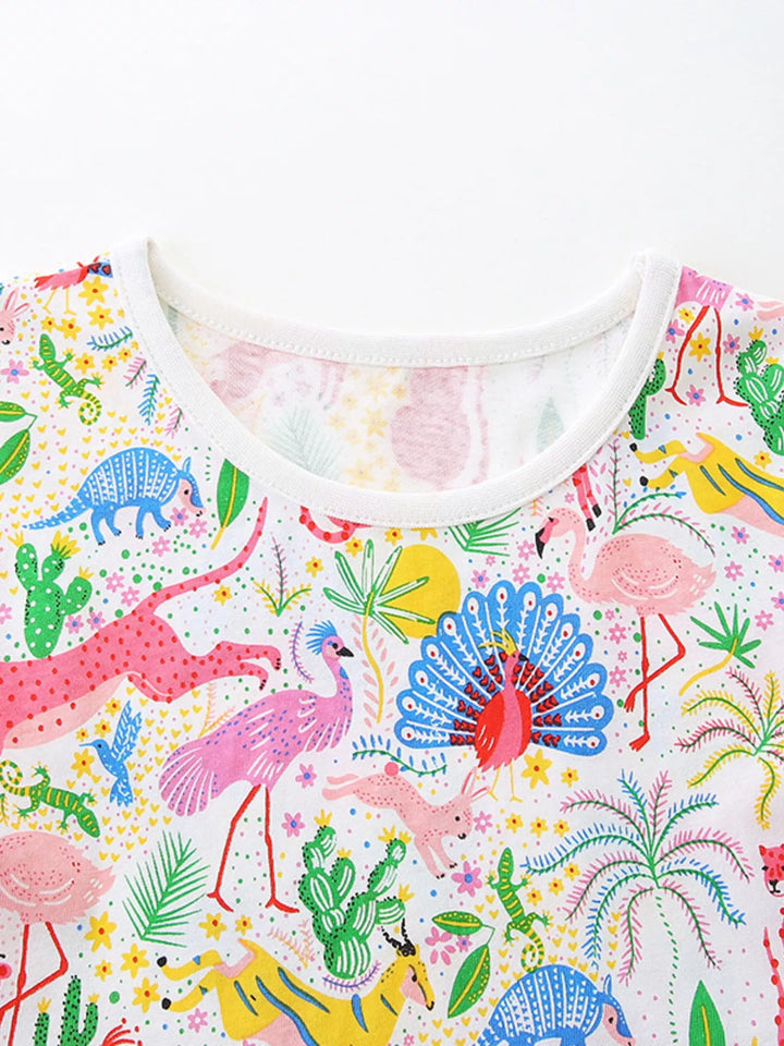Children's Printed Short Sleeve Dress