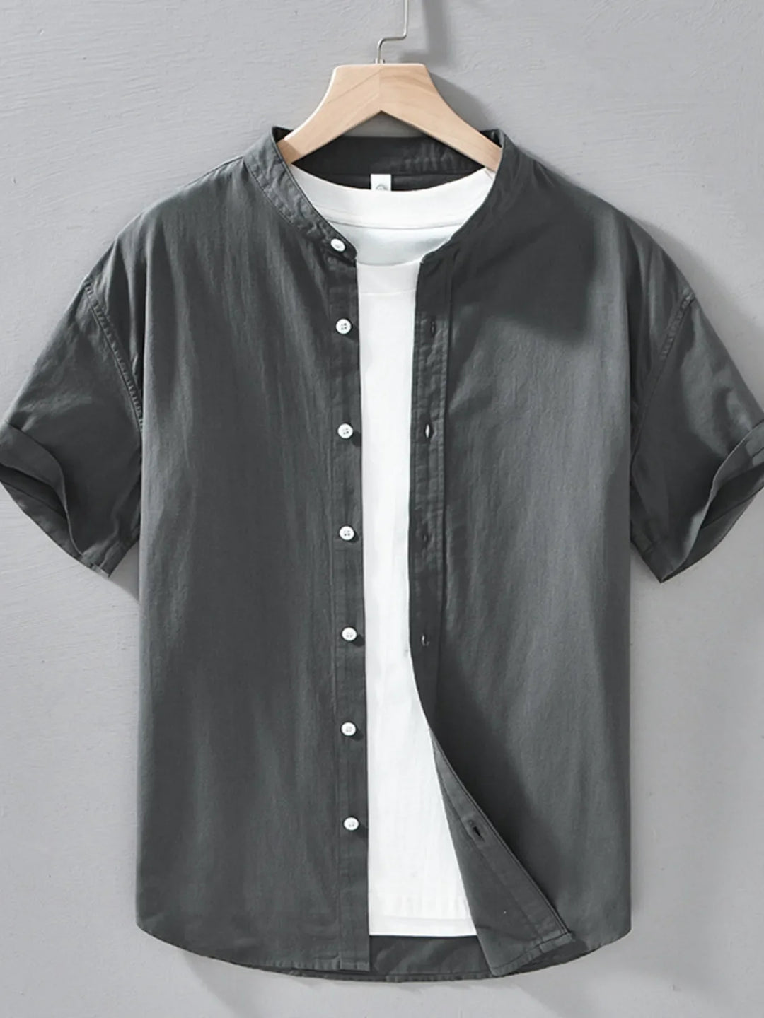 Men's Plus Size Button Up Short Sleeve Shirt