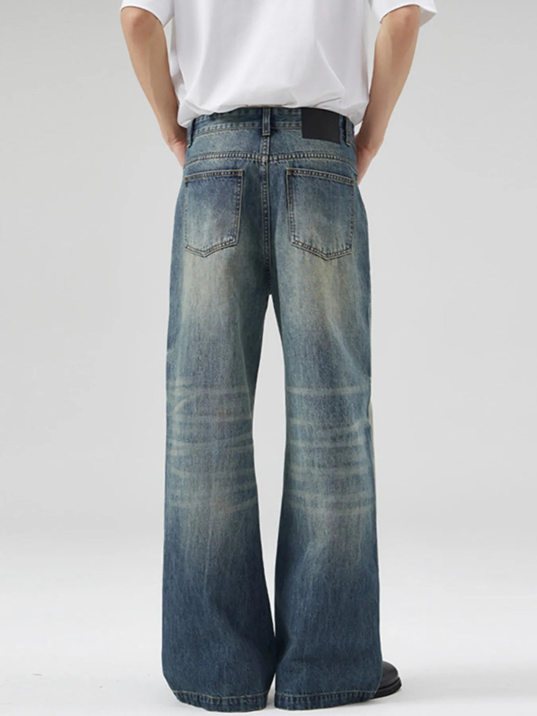Men's Full Size Wide Leg High Waisted Jeans Plus Size