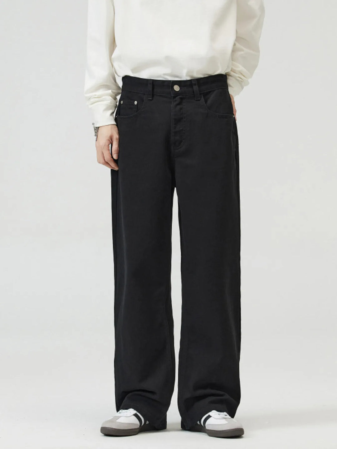 Men's Full Size Wide-Leg Pants Plus Size