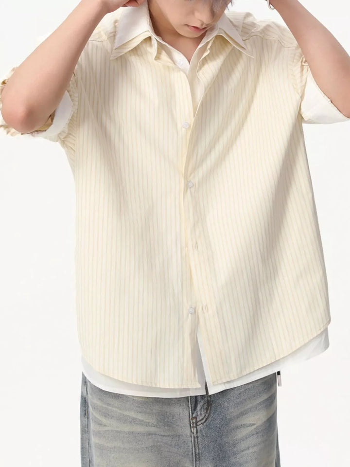Men's Striped Button Up Shirt