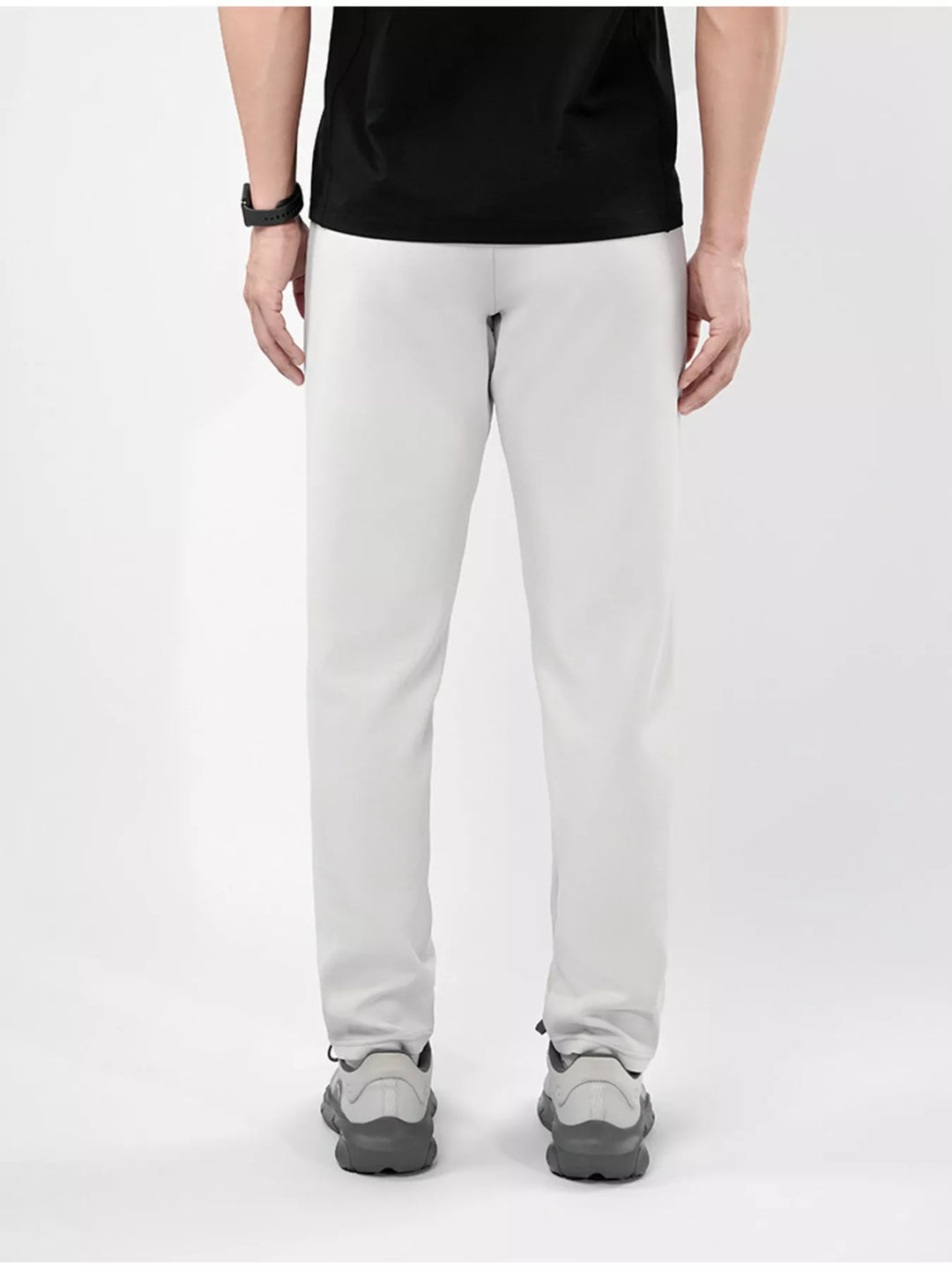Men's Plus Size Stretch Elastic Waistband Pants with Side Zipper Pockets