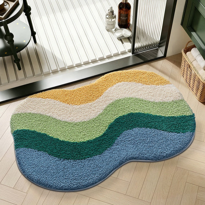 Water-absorbent Non-slip Geometric Lattice Floor Mat