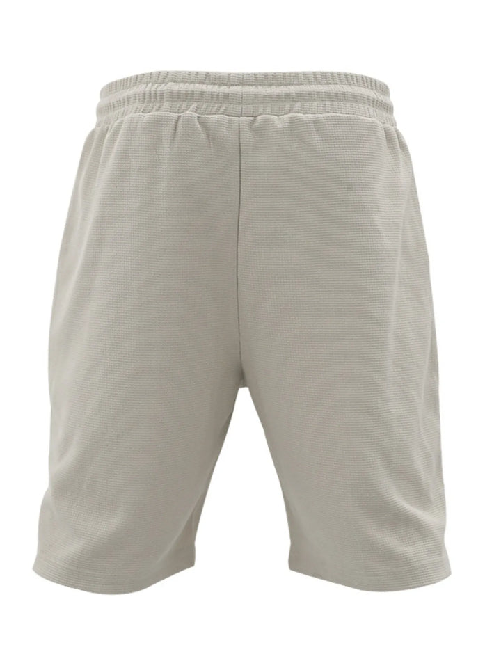 Men's Full Size Round Neck Tee and Shorts Set Plus Size