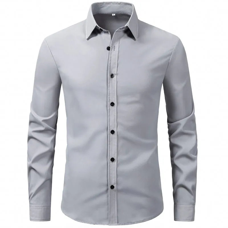 Men's Plus Size Button Up Long Sleeve Shirt